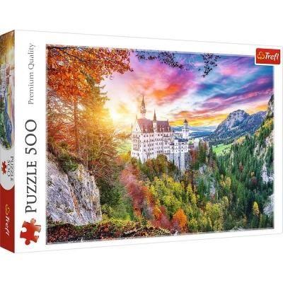 Puzzle 500 elementów. Widok na zamek Neuschwanstei