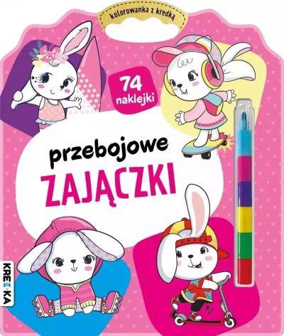KOLOROWANKA Z KREDKĄ. PRZEBOJOWE ZAJĄCZKI