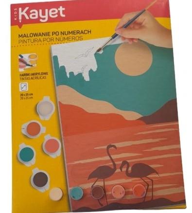 Kayet malowanie po numerach farbki akrylowe