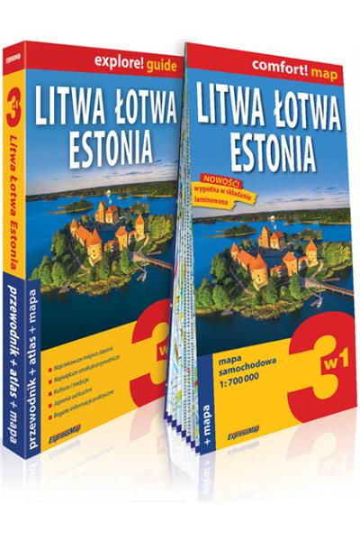 LITWA, ŁOTWA, ESTONIA 3W1: PRZEWODNIK + ATLAS + MA