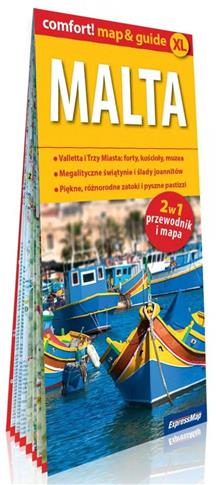 Malta; laminowany map&guide XL (2w1: przewodnik i