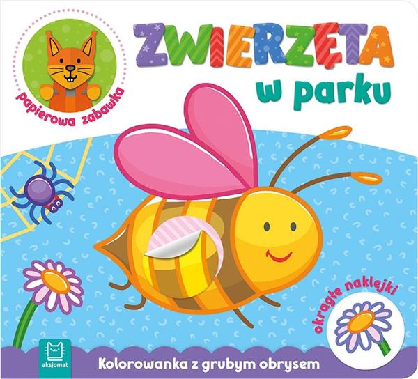 ZWIERZĘTA W PARKU. KOLOROWANKA Z GRUBYM OBRYSEM