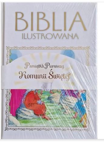 PAMIĄTKA PIERWSZEJ KOMUNII ŚWIĘTEJ + BIBLIA...