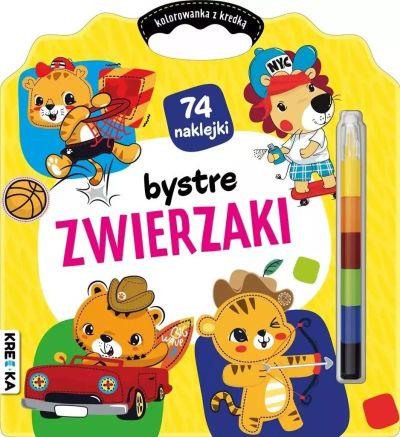 KOLOROWANKA Z KREDKĄ. BYSTRE ZWIERZAKI