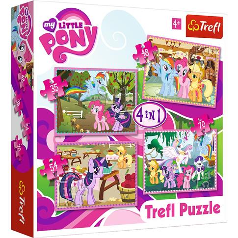 Puzzle 4w1 My little Pony. Wakacje kucyków Trefl