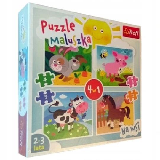 PUZZLE TREFL MALUSZKA 4W1 NA WSI