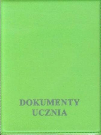 OKŁADKA NA DOKUMENTY UCZNIA, PIONOWA, ZIELONA