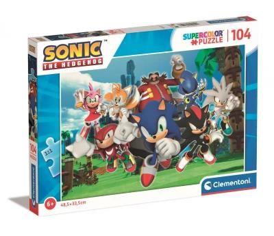Clementoni, puzzle, Super Color Sonic, 104 el.