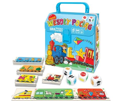WESOŁY POCIĄG ALFABET GRA PLANSZOWA JAKO