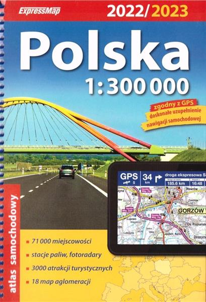 POLSKA; ATLAS SAMOCHODOWY 1:300 000