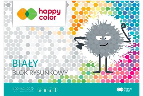 Happy Color, Blok rysunkowy biały A3