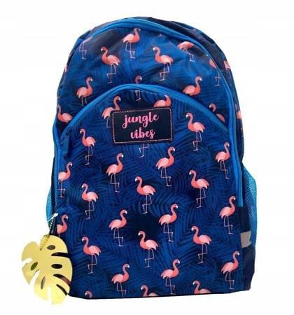 Plecak dwukomorowy Jungle Vibes flamingi