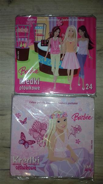 KREDKI OŁÓWKOWE BARBIE METALOWE PUDEŁKO
