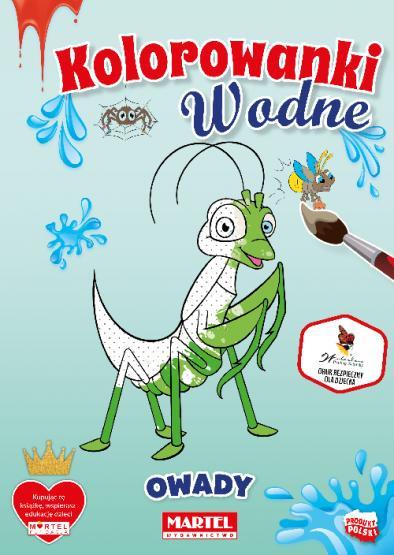 Kolorowanki wodne. Owady