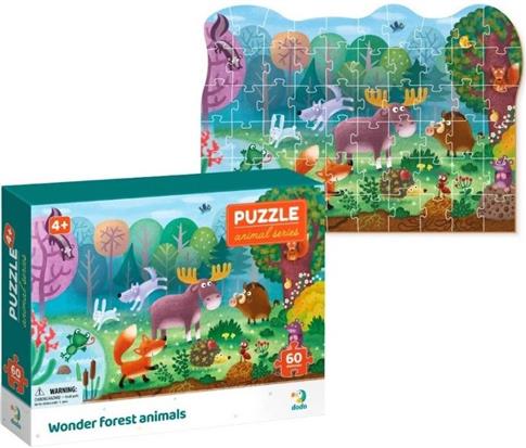 DODO. Puzzle biomy 60 elementów, Zwierzęta leśne