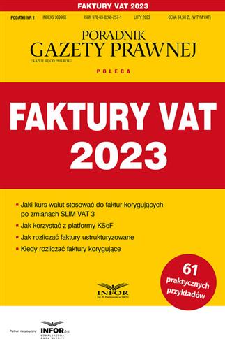 Faktury VAT 2023. Podatki 1/2023