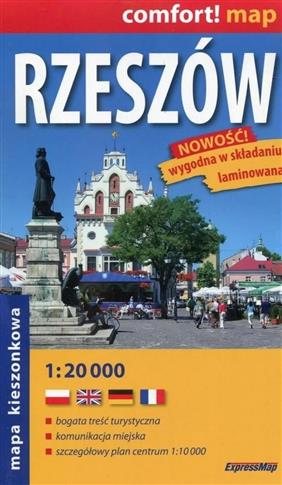 Rzeszów; kieszonkowy laminowany plan miasta 1:20 0