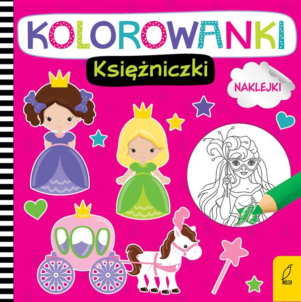 KOLOROWANKI Z NAKLEJKAI. KSIĘŻNICZKI
