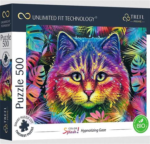 Trefl, puzzle, Color splash Hypnotozing Gaze, 500