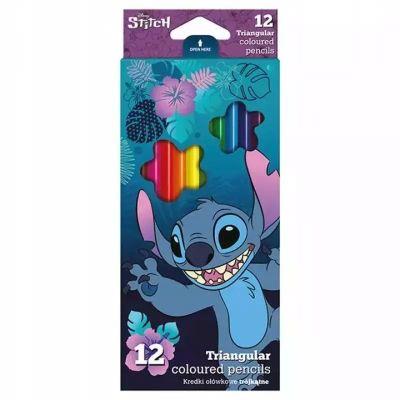 Kredki ołówkowe trójkątne Disney Core Stitch 12 ko