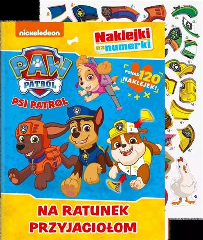Psi Patrol. Naklejki na numerki. Na ratunek