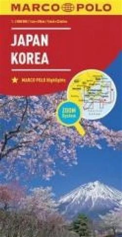 Japonia. Korea. Mapa samochodowa w skali 1:2000000