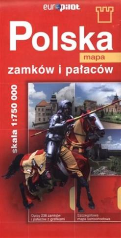 Polska. Mapa zamków i pałaców w skali 1:750 000